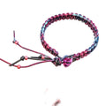 Macrame Tie-Dye Leather Crystal Bracelet