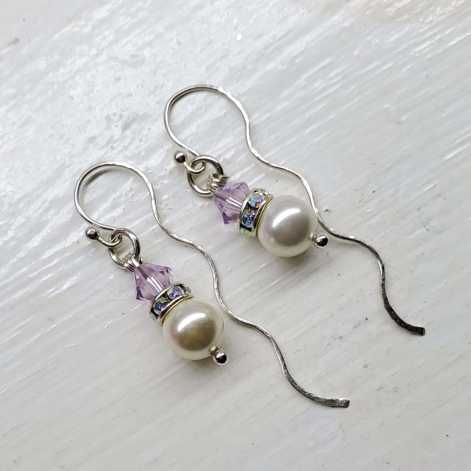 Innovative 925 Silver Swarovski Crystal Pearl Ear Threaders