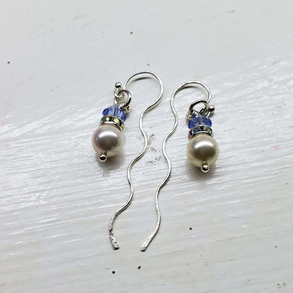 Innovative 925 Silver Swarovski Crystal Pearl Ear Threaders