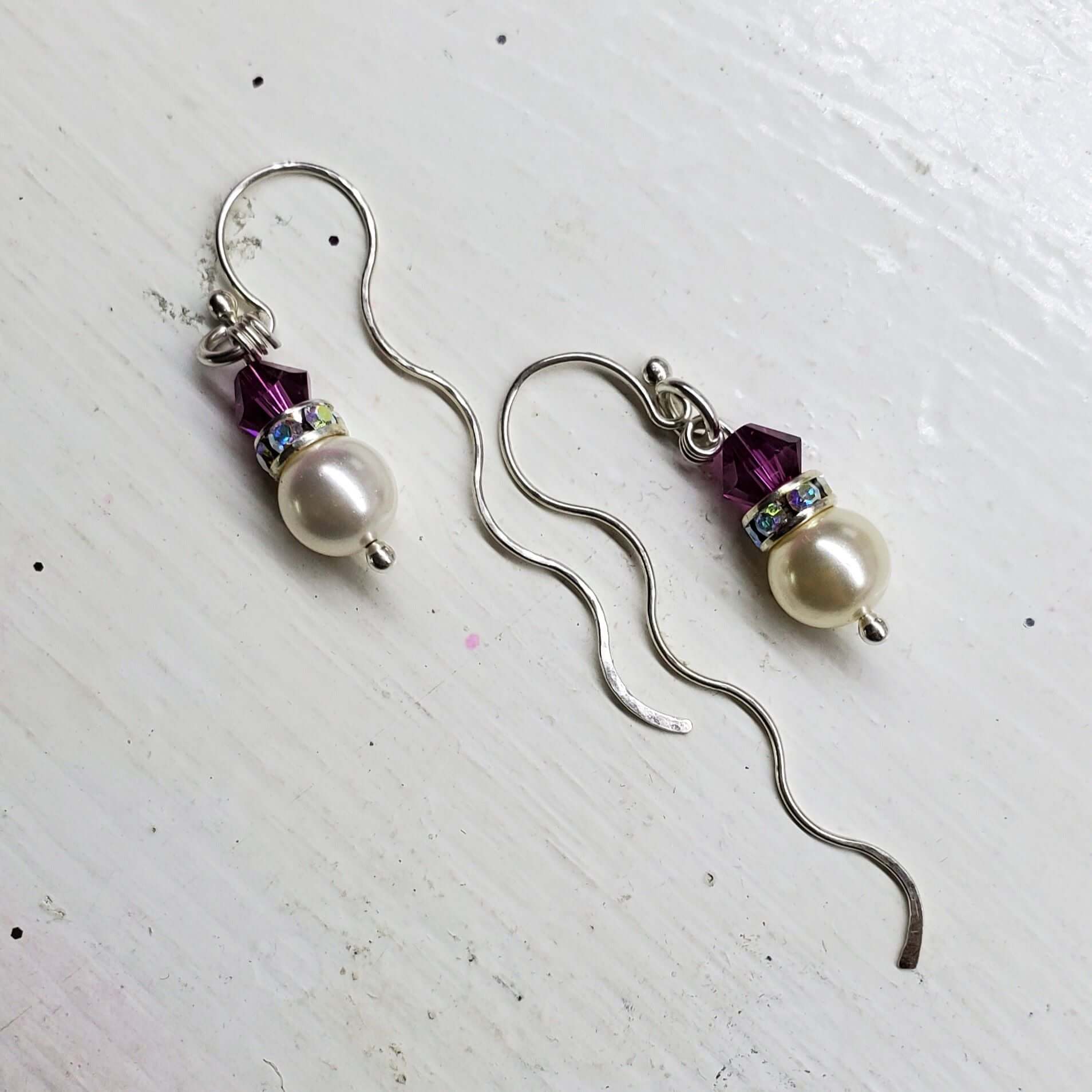 Innovative 925 Silver Swarovski Crystal Pearl Ear Threaders