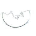 Heavy Gauge 925 Silver Wire Wrapped Swarovski Crystal Choker Necklace