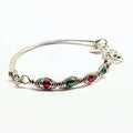 Limited Edition Red Green Christmas Holiday Tube Bracelet