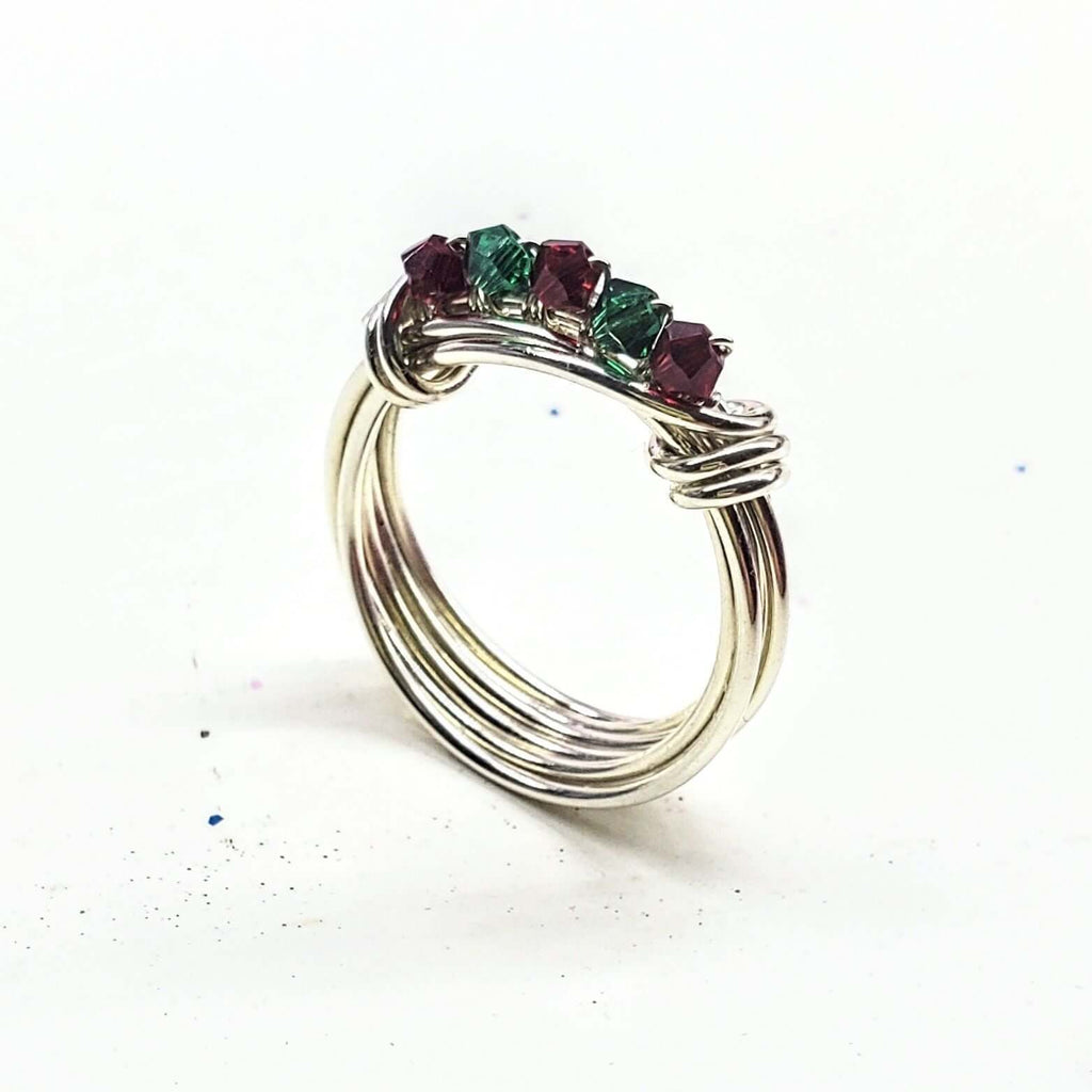 Limited Edition 2026 Silver Wire Wrapped Christmas Ring
