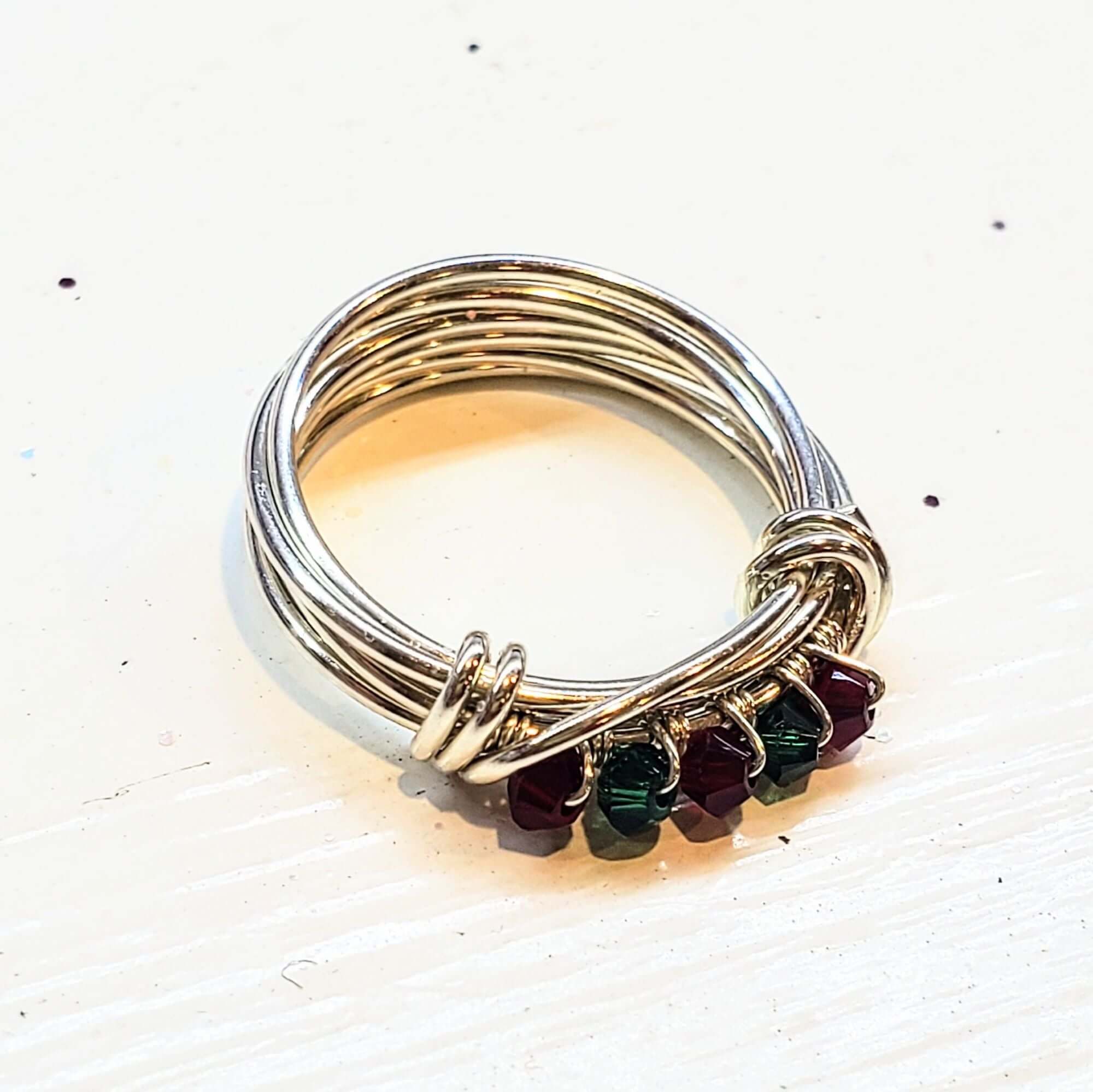 Limited Edition 2026 Silver Wire Wrapped Christmas Ring