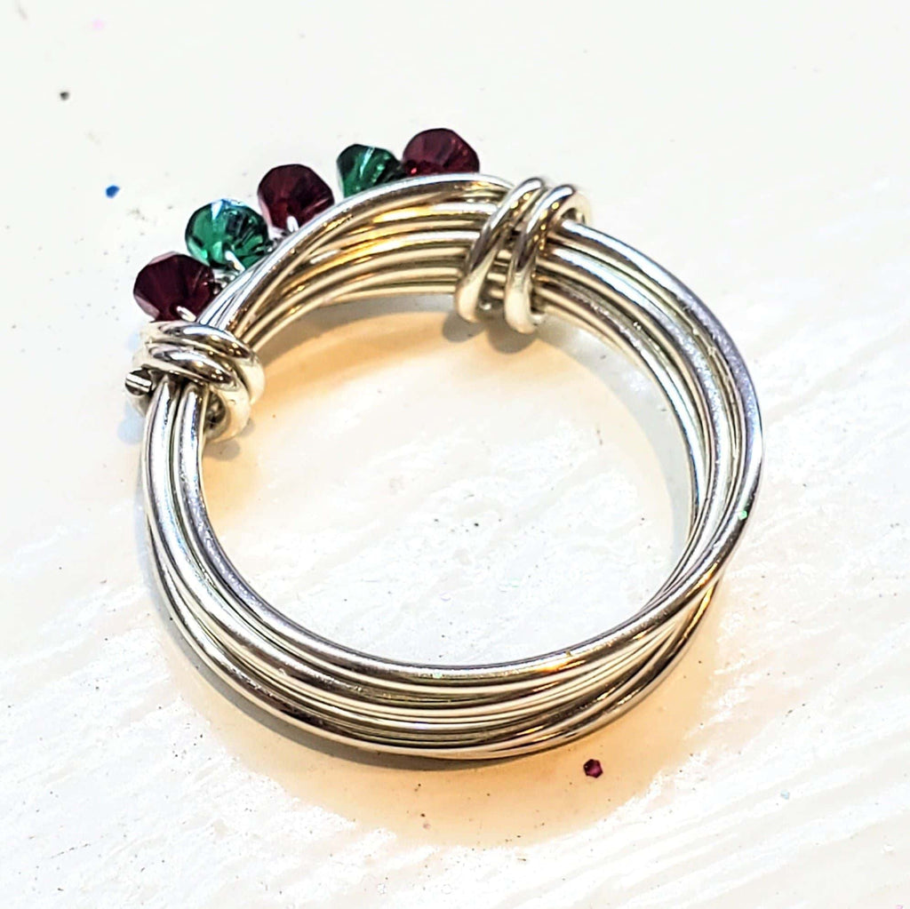 Limited Edition 2026 Silver Wire Wrapped Christmas Ring